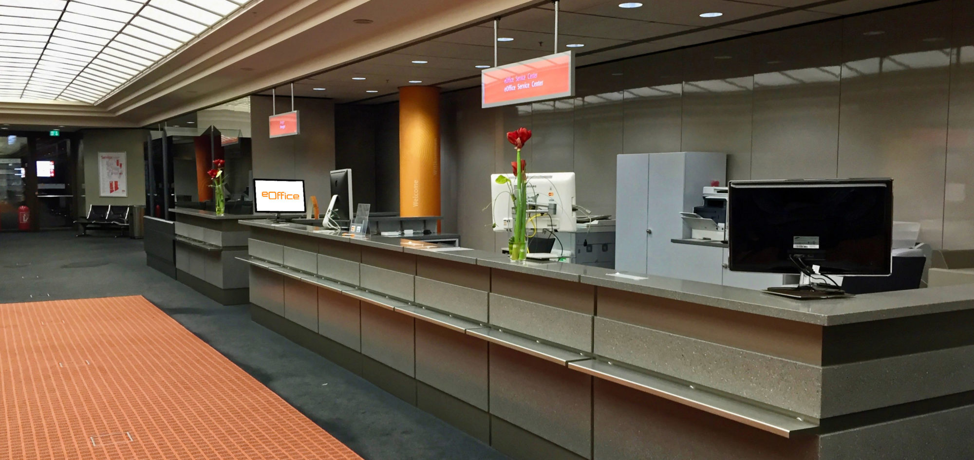 eOffice counter at Messe-Center - Messe Düsseldorf